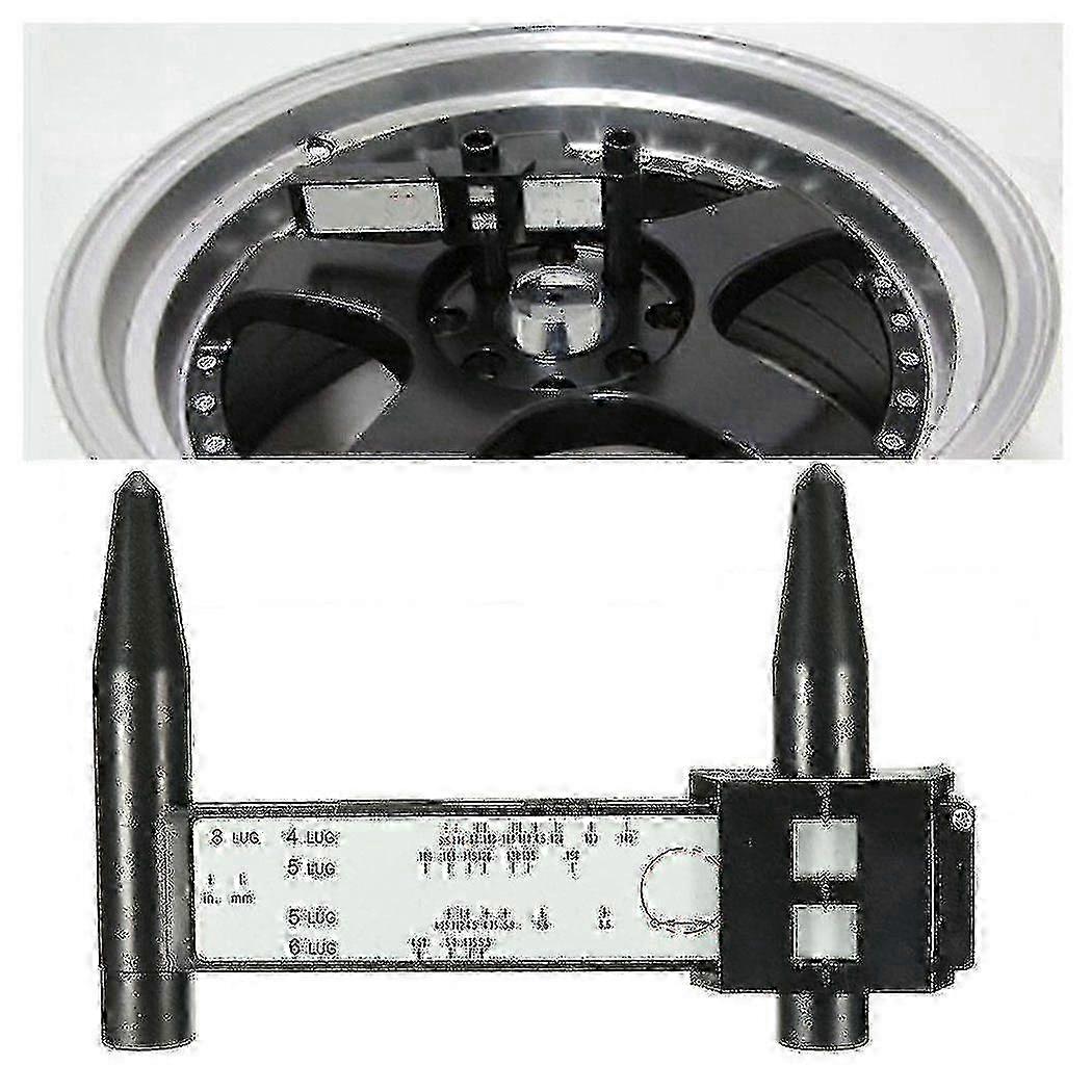 PCD Gauge Ruler for Wheel Bolt Pattern Measurement - Tool for 4, 5, 6 & 8 Lugs