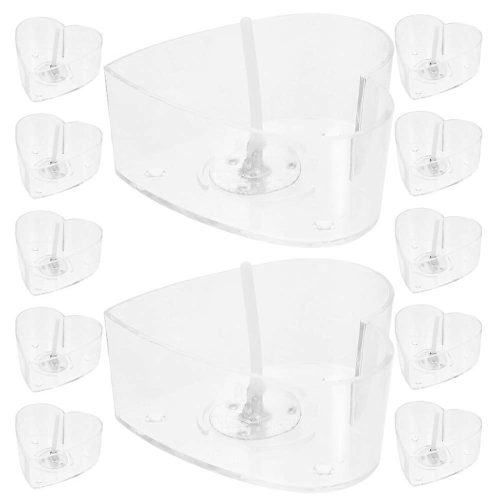 15 Sets Tealight Wick Empty Candle Jars Wax for Making Holders Accessories Wicks Soy