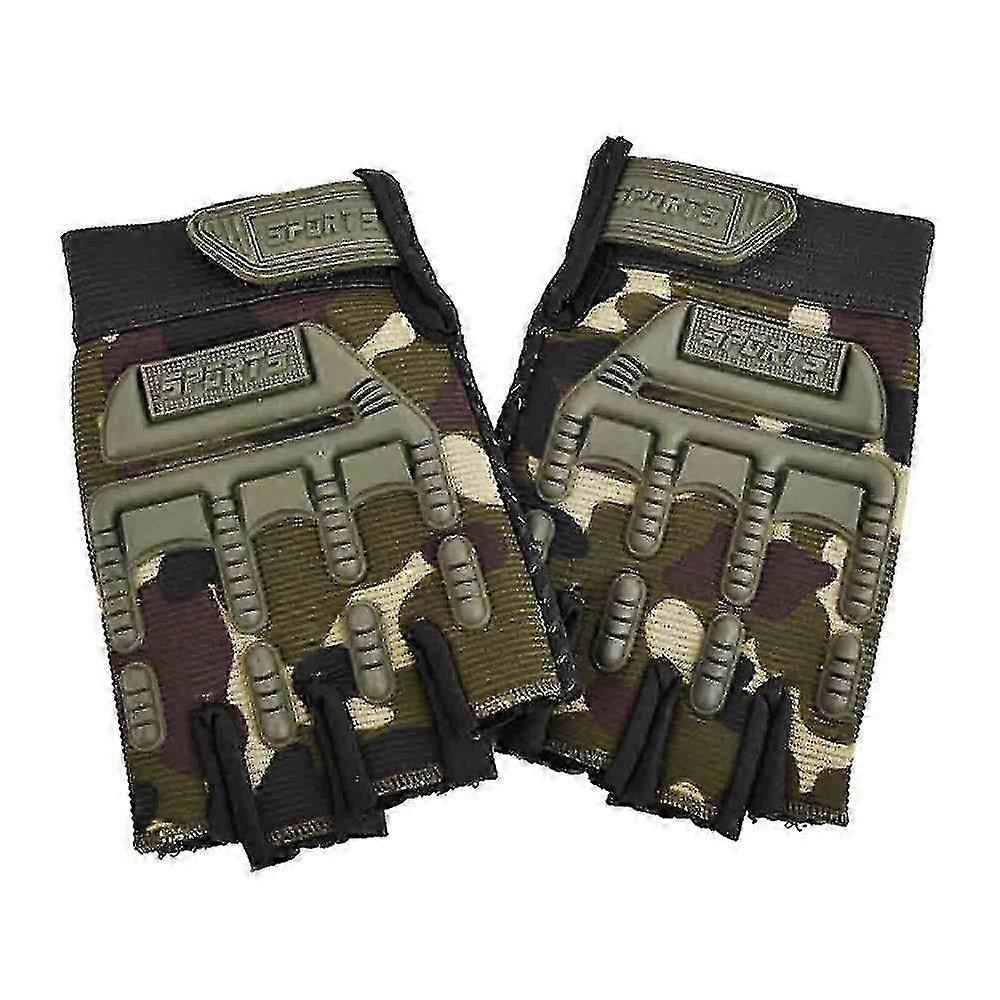 Sporthandskar för barn med halvfinger halkfritt för utomhusaktiviteter