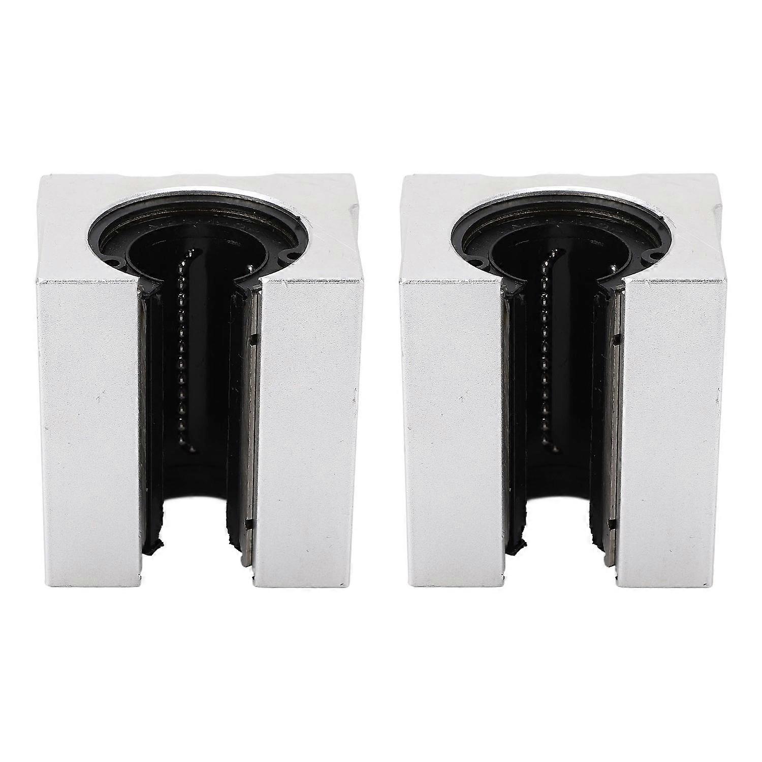 2PCS Open Sliding Ball Bearing Block SBR25UU Aluminum Alloy Wear Resistant Linear Movement Block for