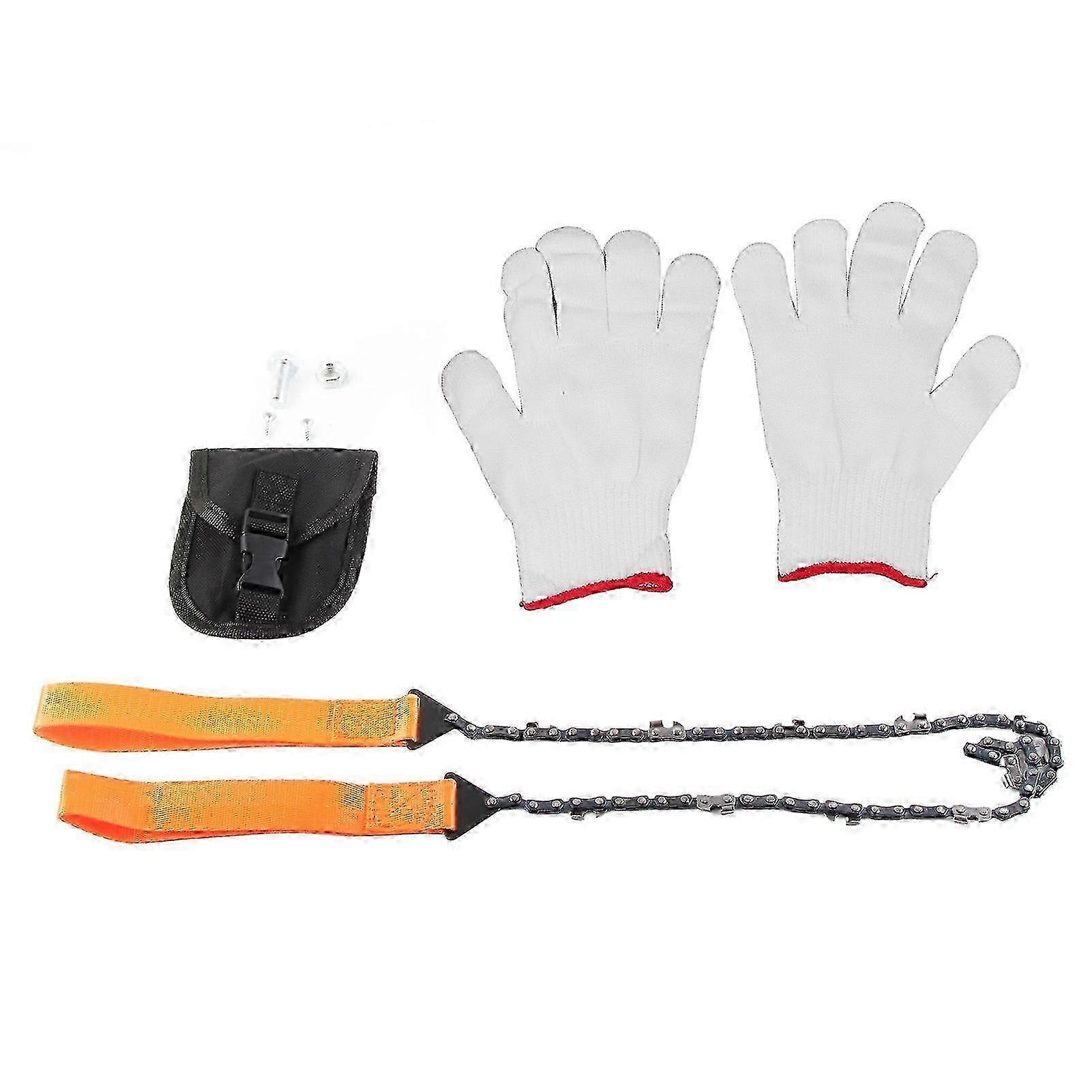 Pocket Chainsaw 26in Tree Limb Hand Rope Chain Saw 11 Blades High Hardness Chainsaw for Tree Pruning