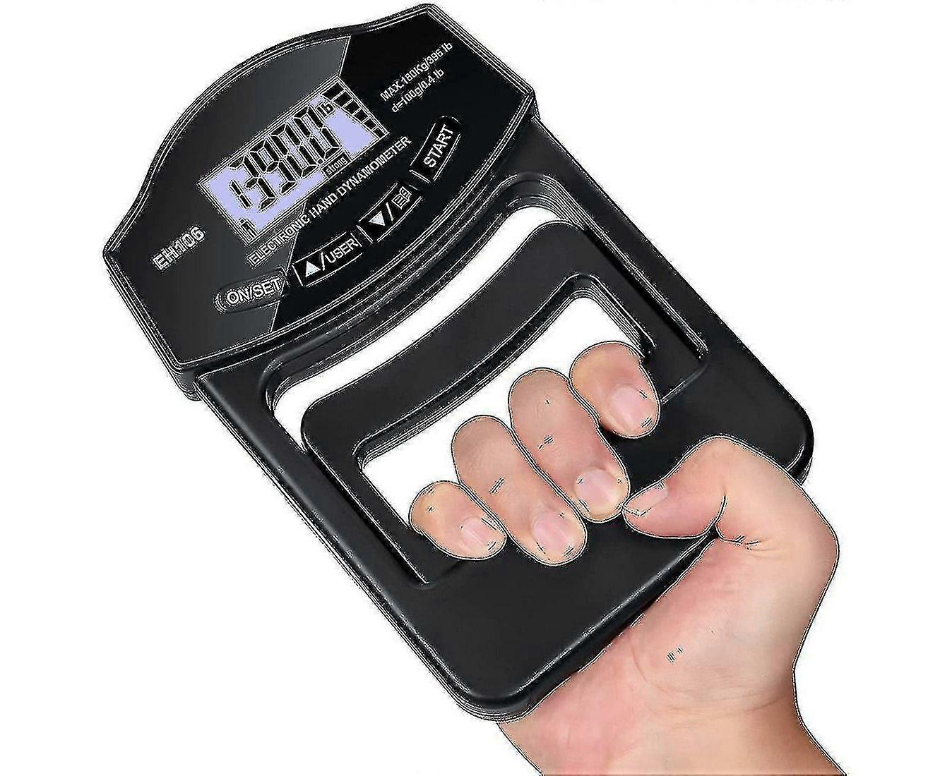 Gigbuff Cam Caraele Grip Strength Tester, 396lbs/180kg Digital Hand Dynamometer Grip Strength Meter Usb Lcd Screen Hand