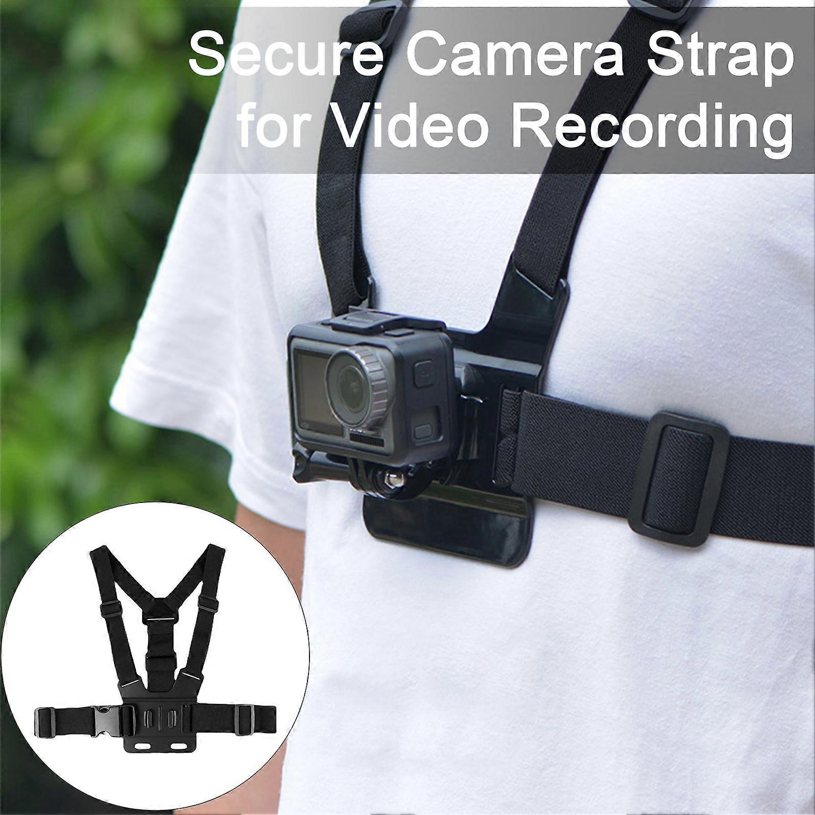 SUSUchens Chest Mount Harness Strap, Adjustable & Anti-slip, Compatible with GoPro/Insta360/Drift Frosting Surface