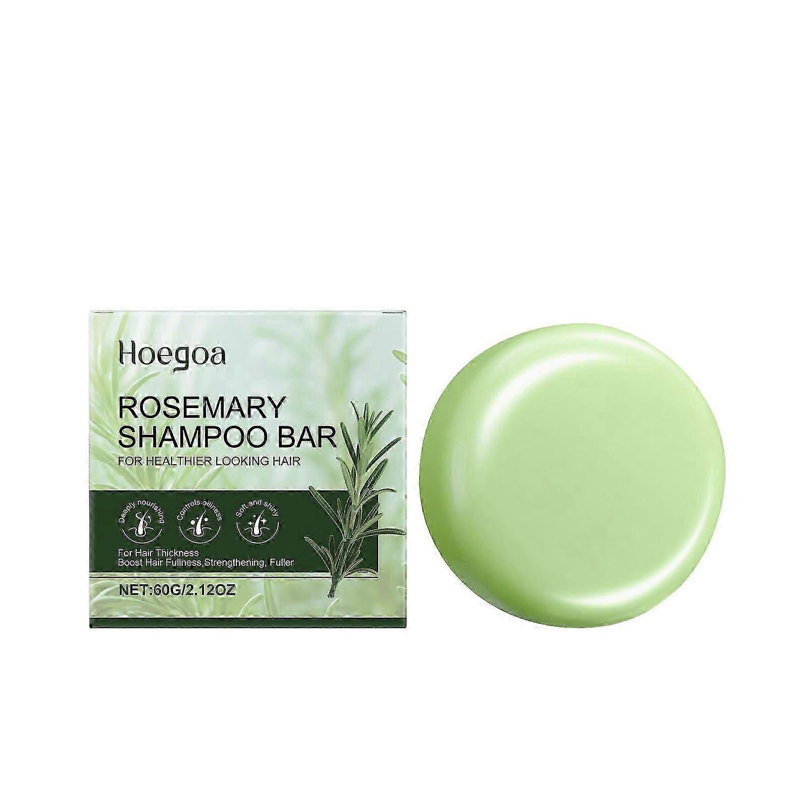Hoegoa Rosemary Gentle Cleansing Shampoo Bar - Smooth, Shiny, Nourishing, Refreshing And Non-Greasy Soap