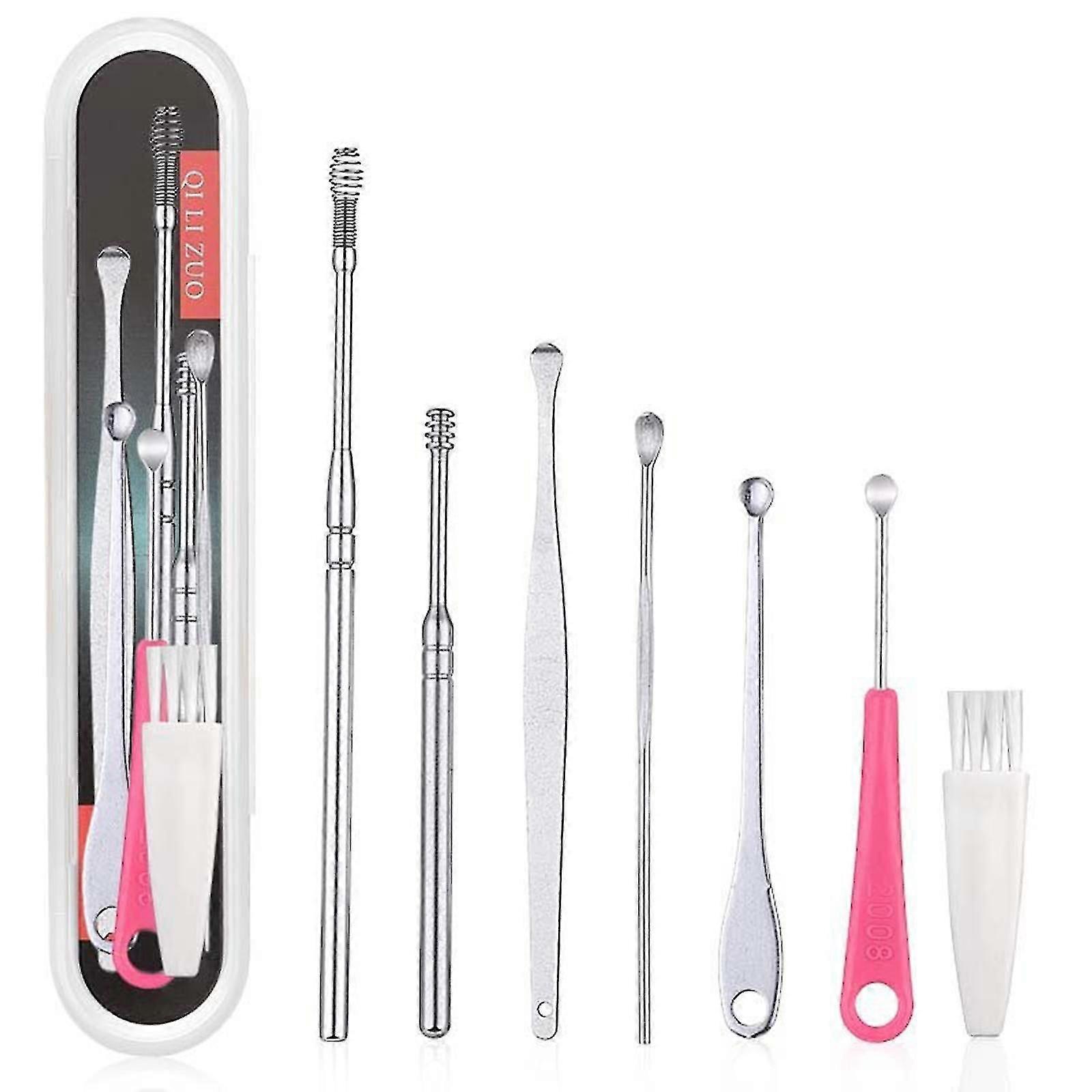 Nerezová ocel ušní vosk odstraňovač ušní čistič nastavit ušní pick-pick, ušní vosk odstranění nástroj