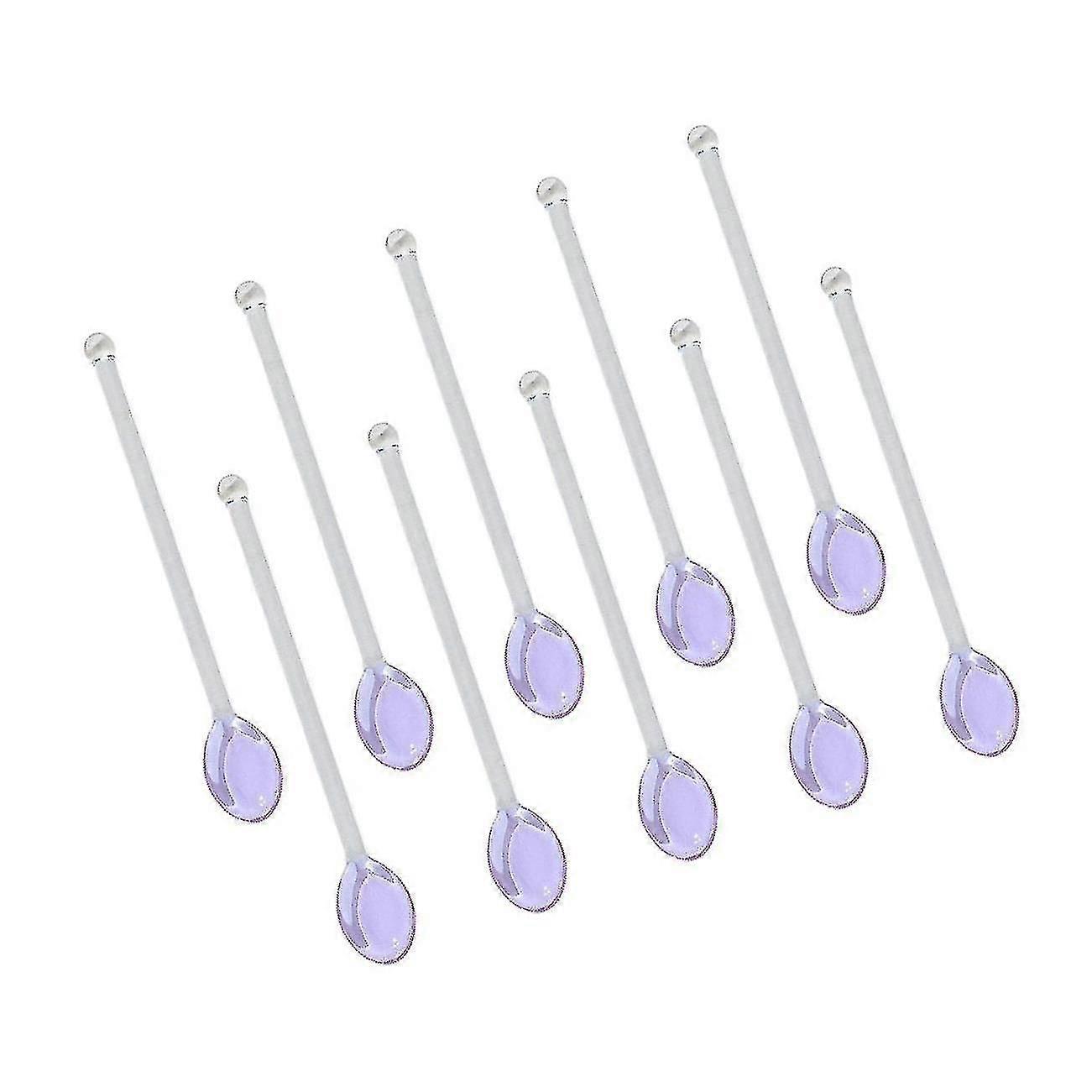 10x ملاعق صغيرة زجاجية آمنة للغسل في غسالة الأطباق لتحريك القهوة