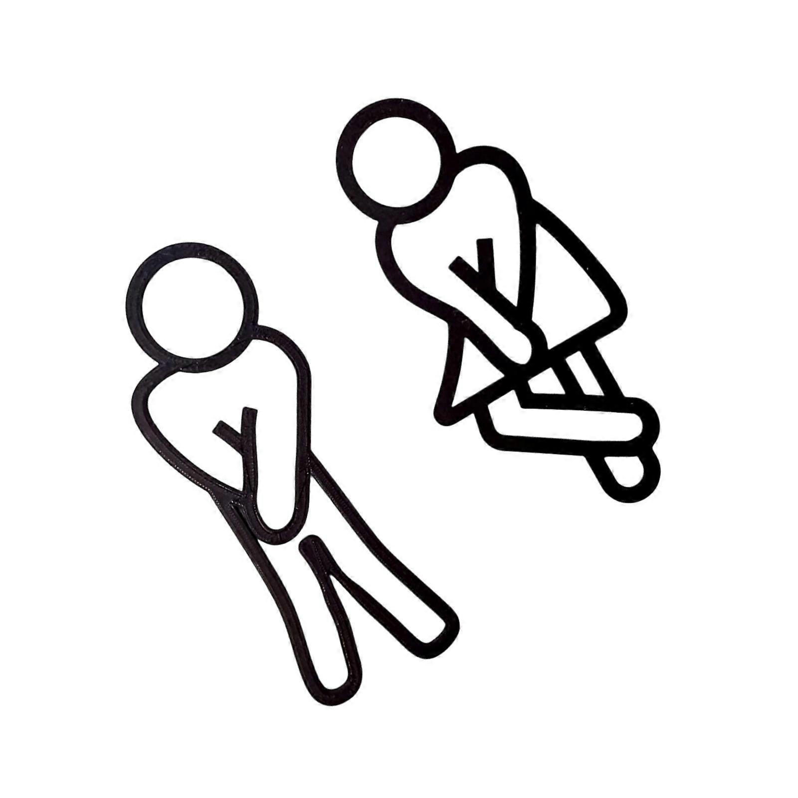 Innovative Stereoscopic Empty Bathroom Signage Waterproof Plan Household Measure For Family And Guest Use Multicolor