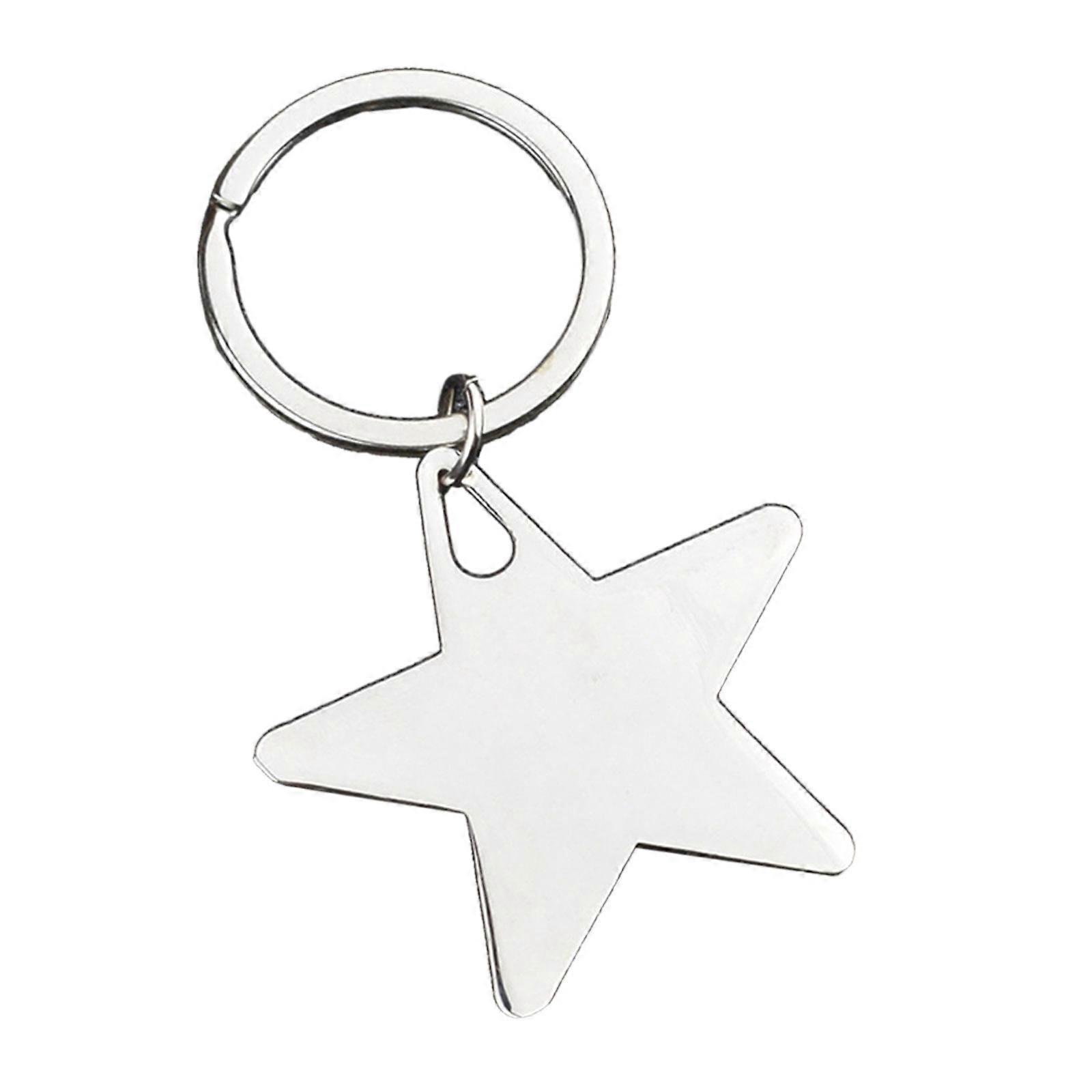 Modern 5 Point Star Keychain Sturdy Alloy Construction Men’s Key Ring Compact Size Stylish Everyday Carry Accessory Multicolor