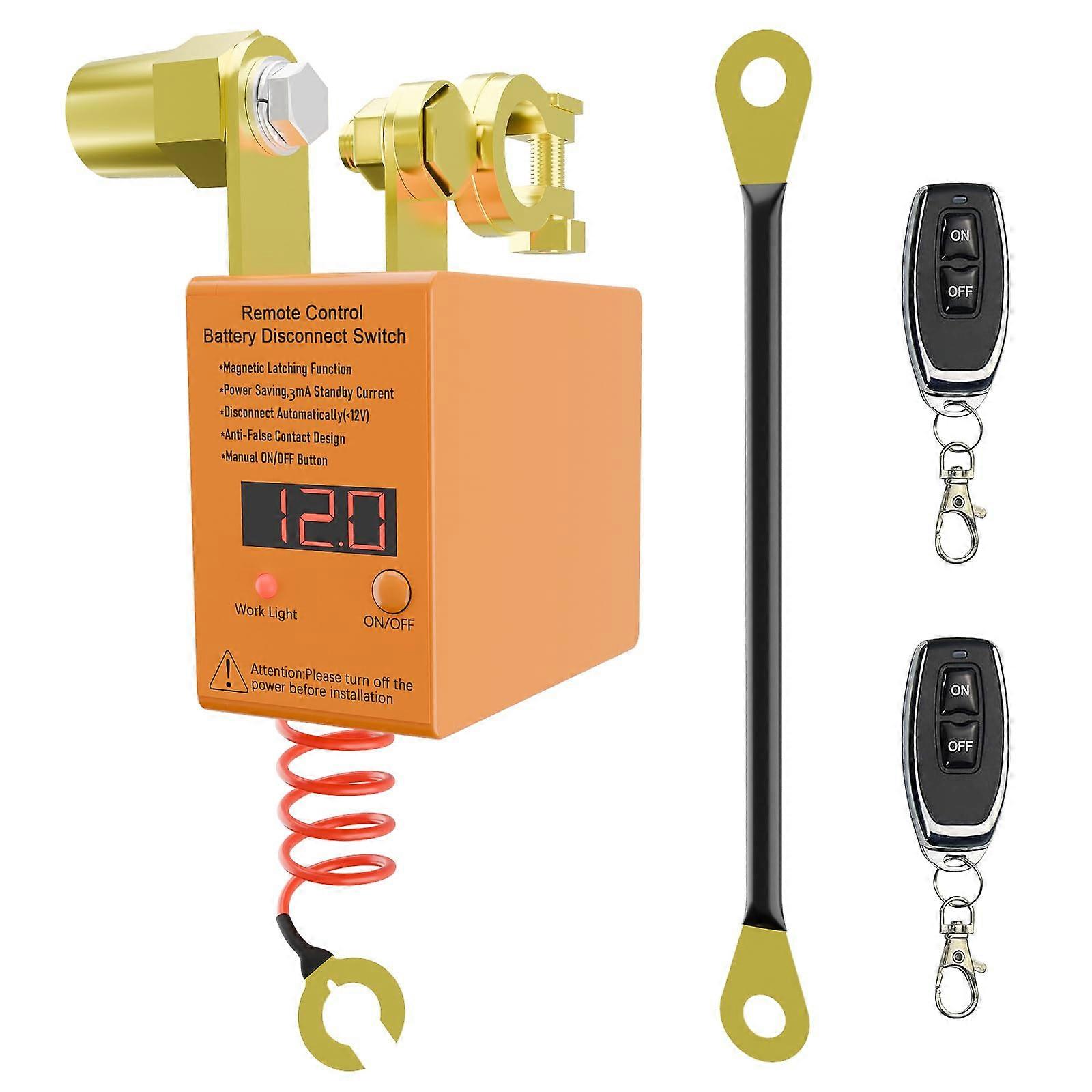 Remote Battery Disconnect Switches 12V 240A Killing Switches Automatic Power Shut Offs Switches Remote Control Switches Multicolor