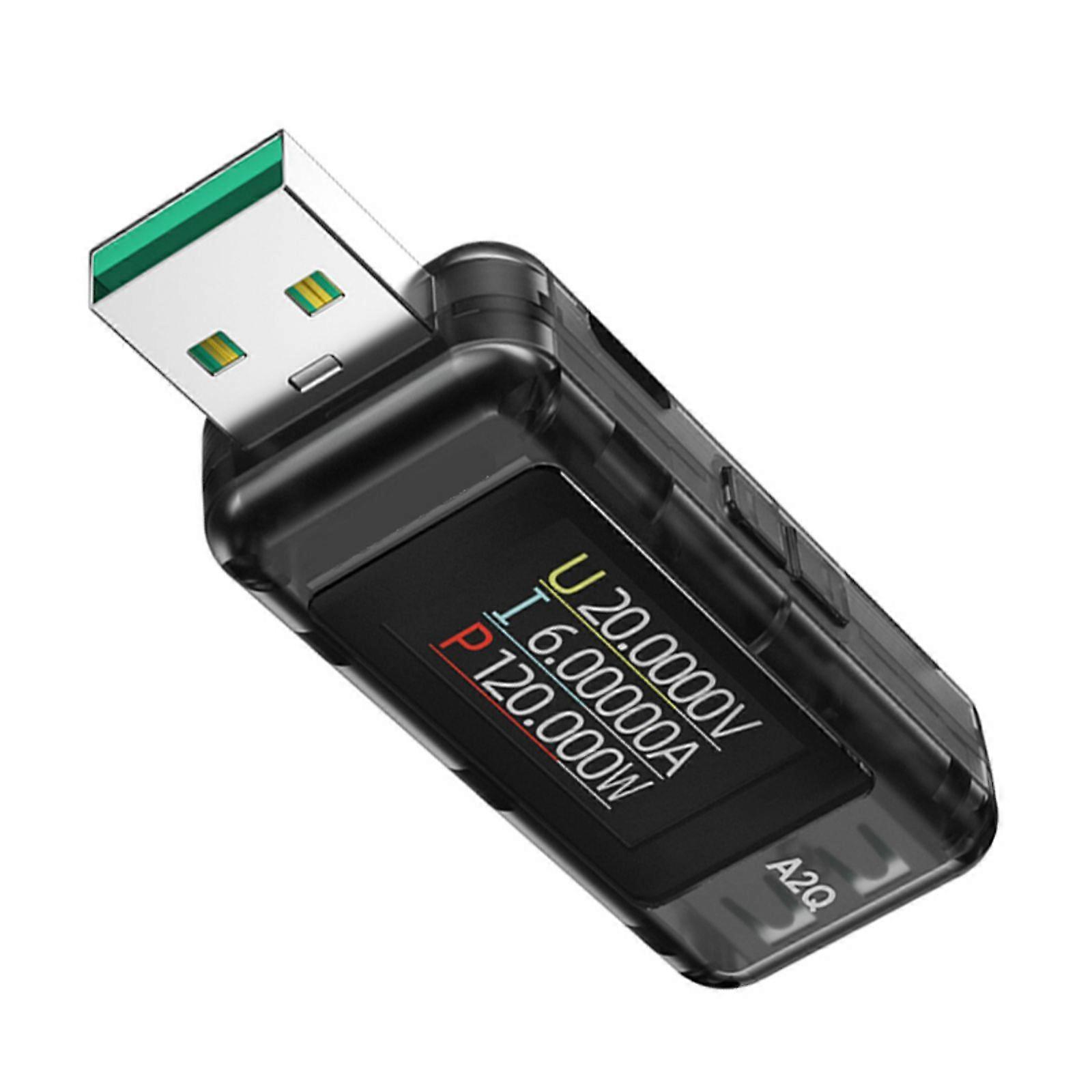 USB Tester Meter Voltage Current Tester Voltage Current Voltmeter 8A 120W Mobile Phone Fast Charging Current Detector Multicolor