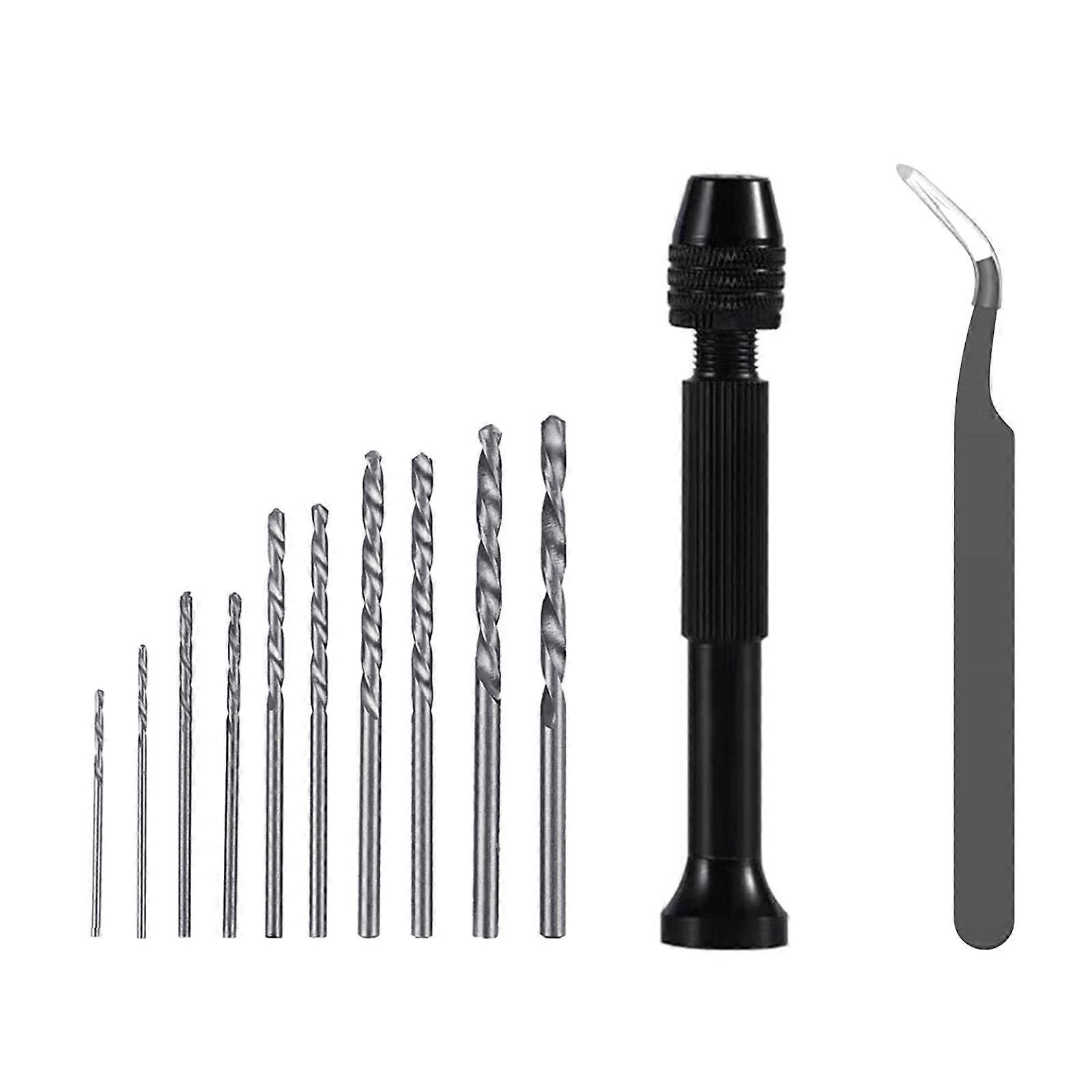 Mini Lightweight Aluminum Drill Tool With High Speed Steel Twist Bit Keyless Chuck For Woodworking Metal Drilling Making Multicolor