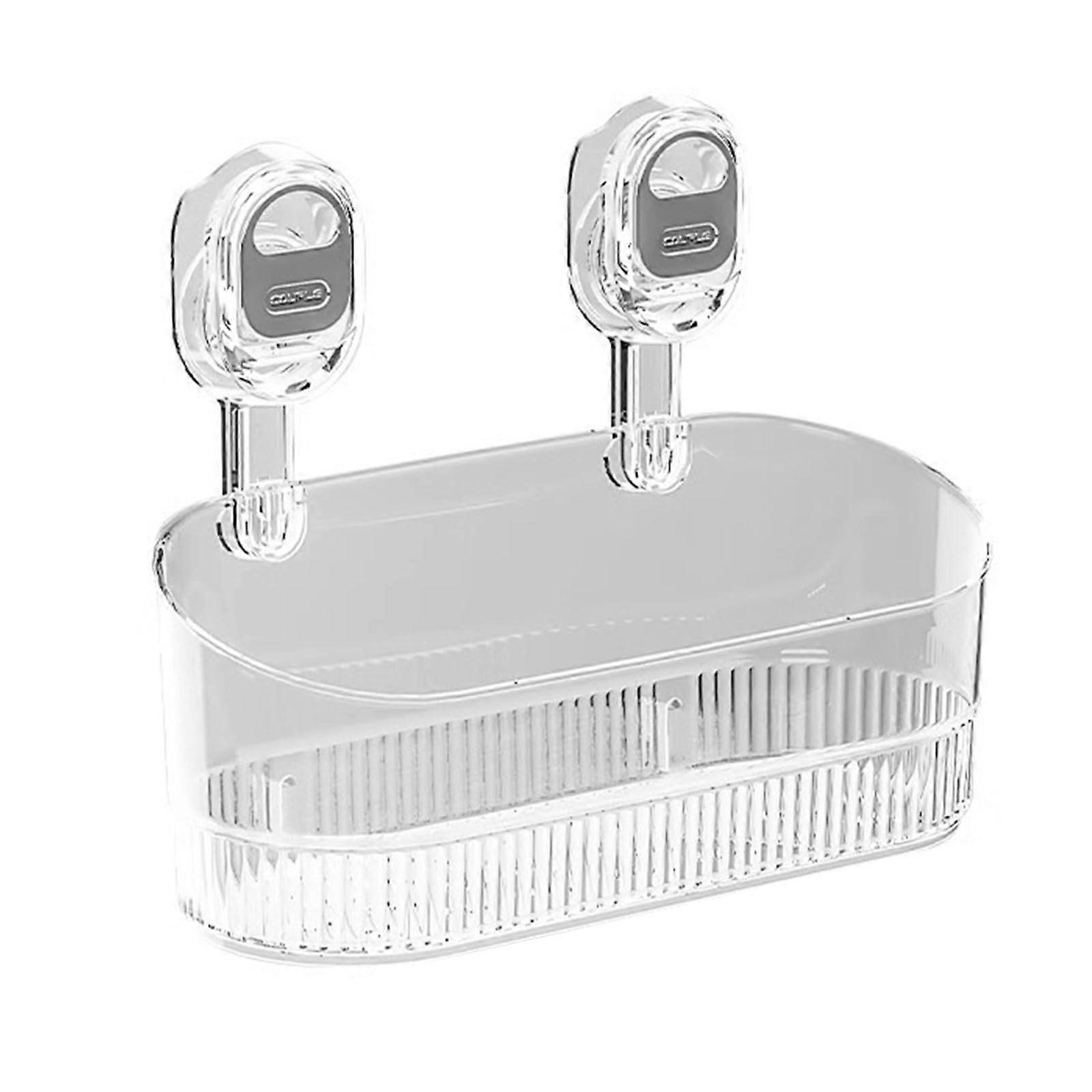Suction Cup Storage Shelf Portable Bathroom Organisers Easy To Assemble Storage Holder For Home