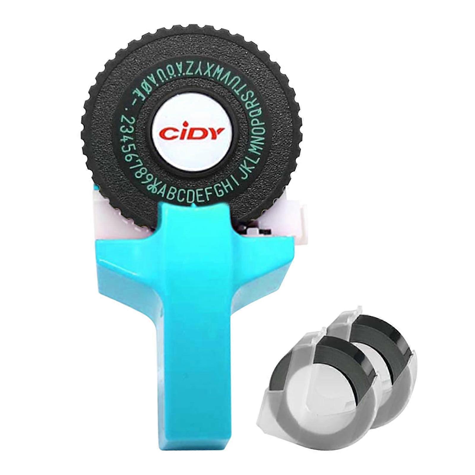 potrochi Embossing Label Maker with Tapes, Handheld Manual Embosser Machine, Vintage Label Maker Starter Kit