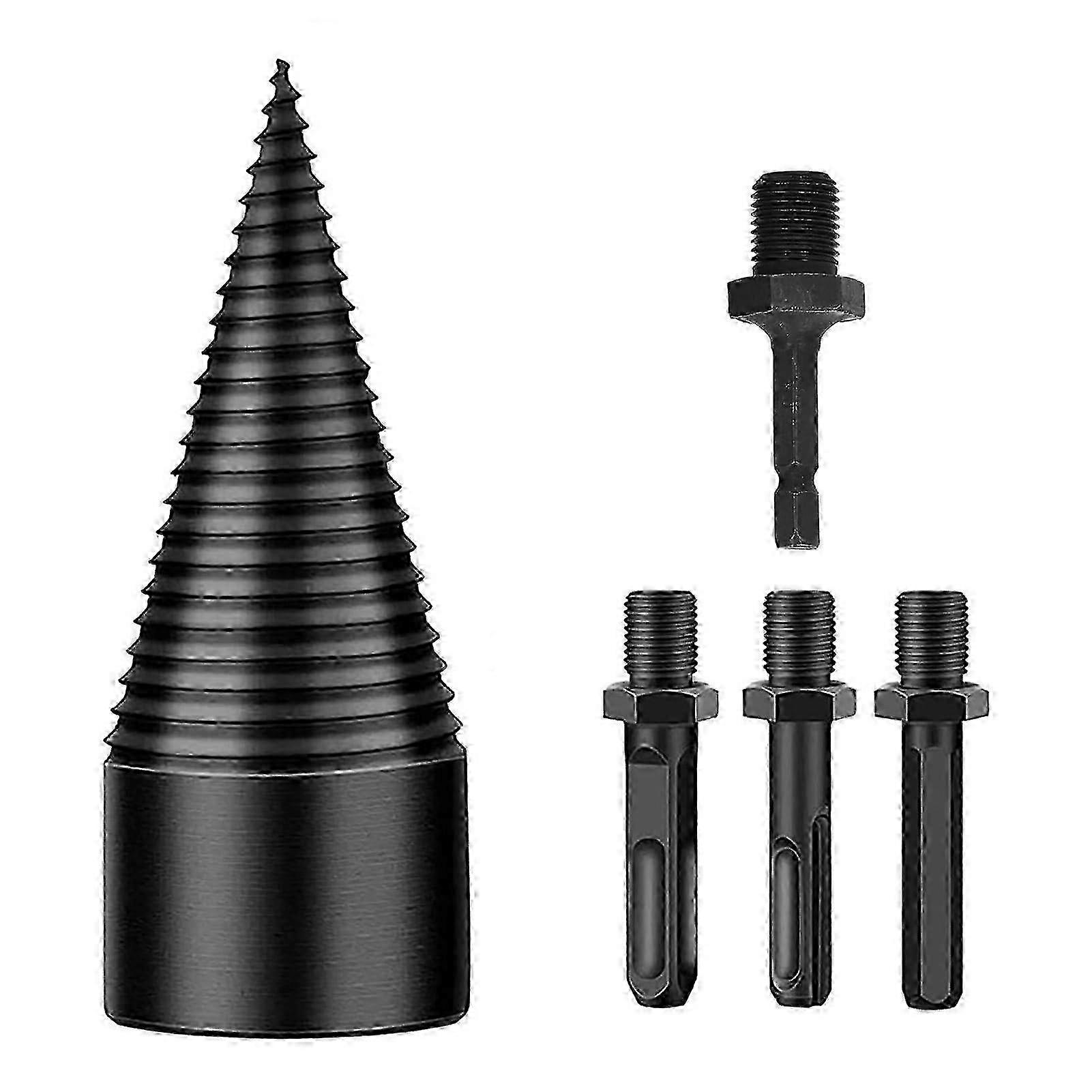 w FirewoodKindling Splitter Drill Bits High Speed Steel Sharp Tip Efficient Logging Electric Power Drill Wood Log Spiral Splitting Tools