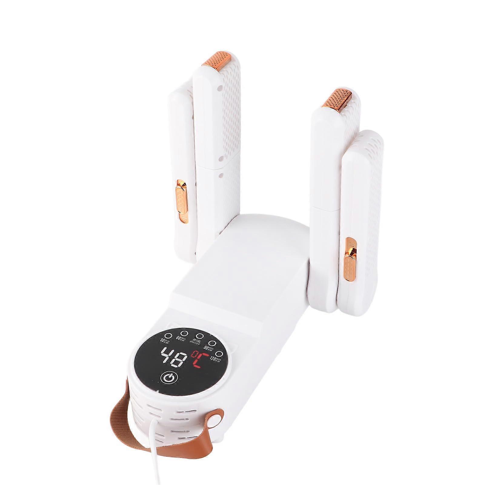 Electric Shoe Dryer with 4 Folding Drying Heads, Ultra Quiet Portable Warmer for Boots, Gloves and 2 Pairs Shoes with Timer (A)