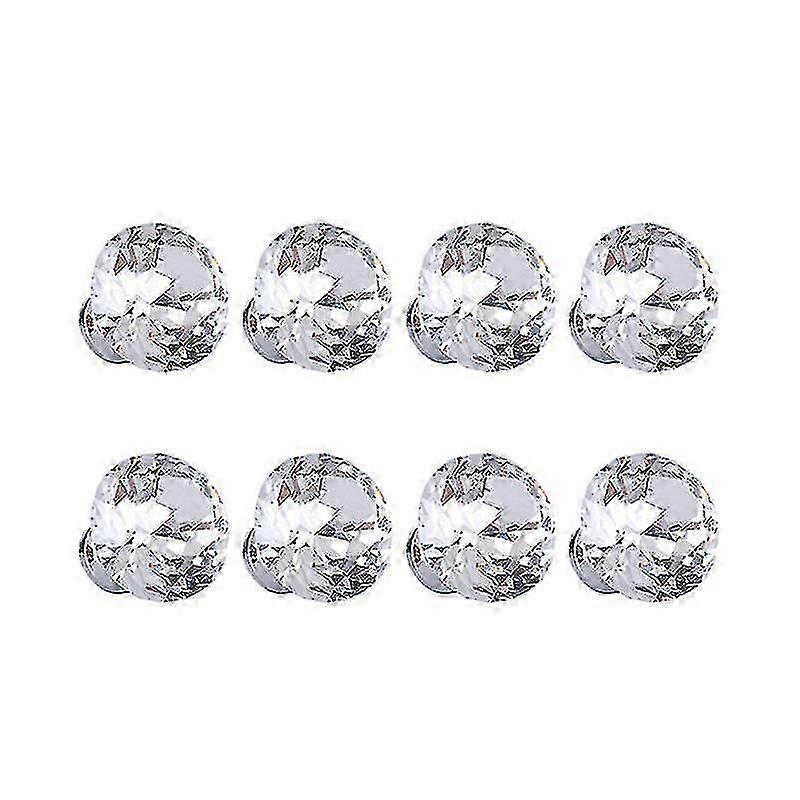 8-Piece Crystal Cabinet Knobs for European Homes