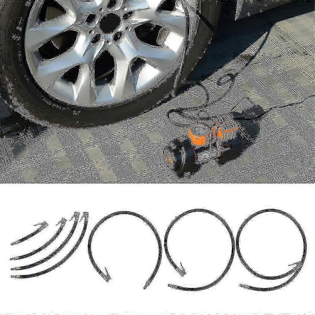 Tire Air Chuck with Fine Thread Rubber Hose - Available in 10/20/30/40/60/80cm