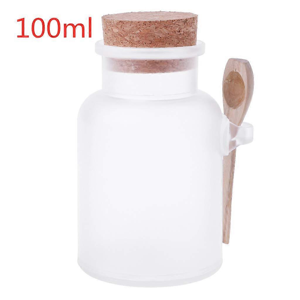 Bath Storage Jar Set with ABS Frosted Containers and Airtight Lids for Shower Body Powder 100g
