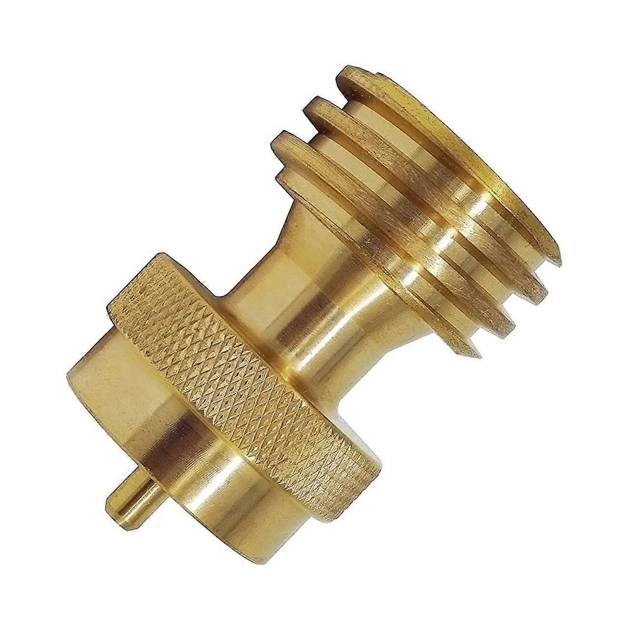 Solid Brass Gas Cylinder Adapter with 1 Inch 20 Thread for Tank Refill and Conversion