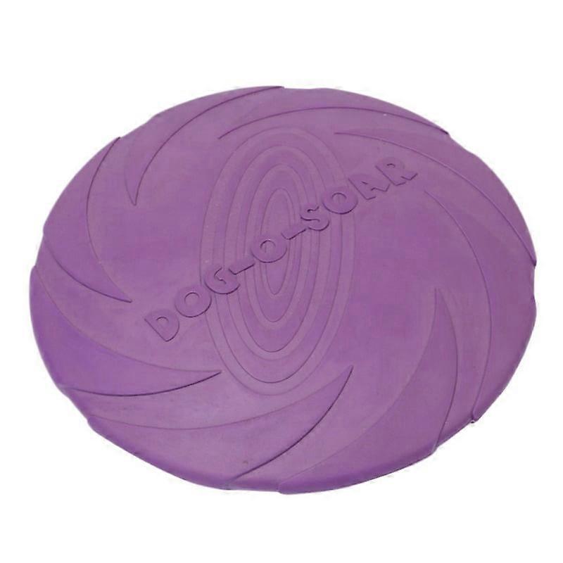 Dog Disk Throw Fetch Toy Training Rubber Disk Outdoor Training，Non-Toxic & Lightweight