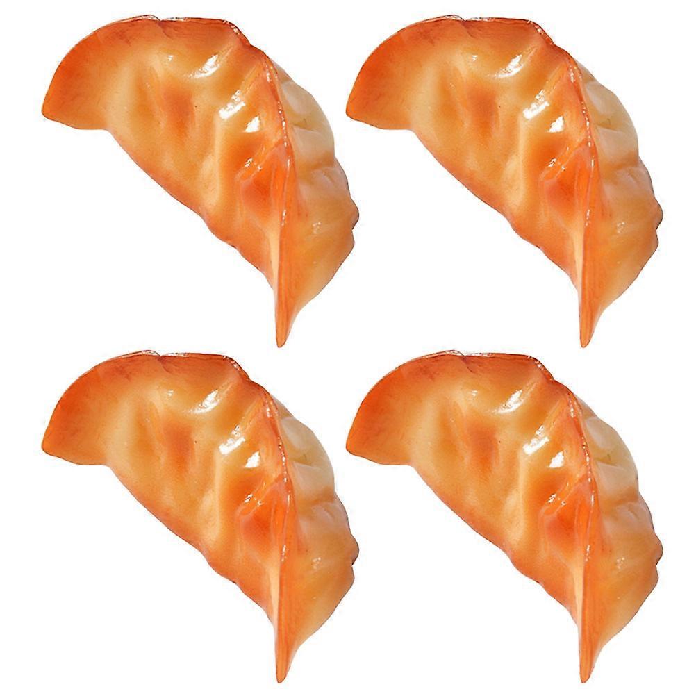 Fake Dumpling Model Artificial Dumpling Prop for Decor 16Pcs Orange PVC