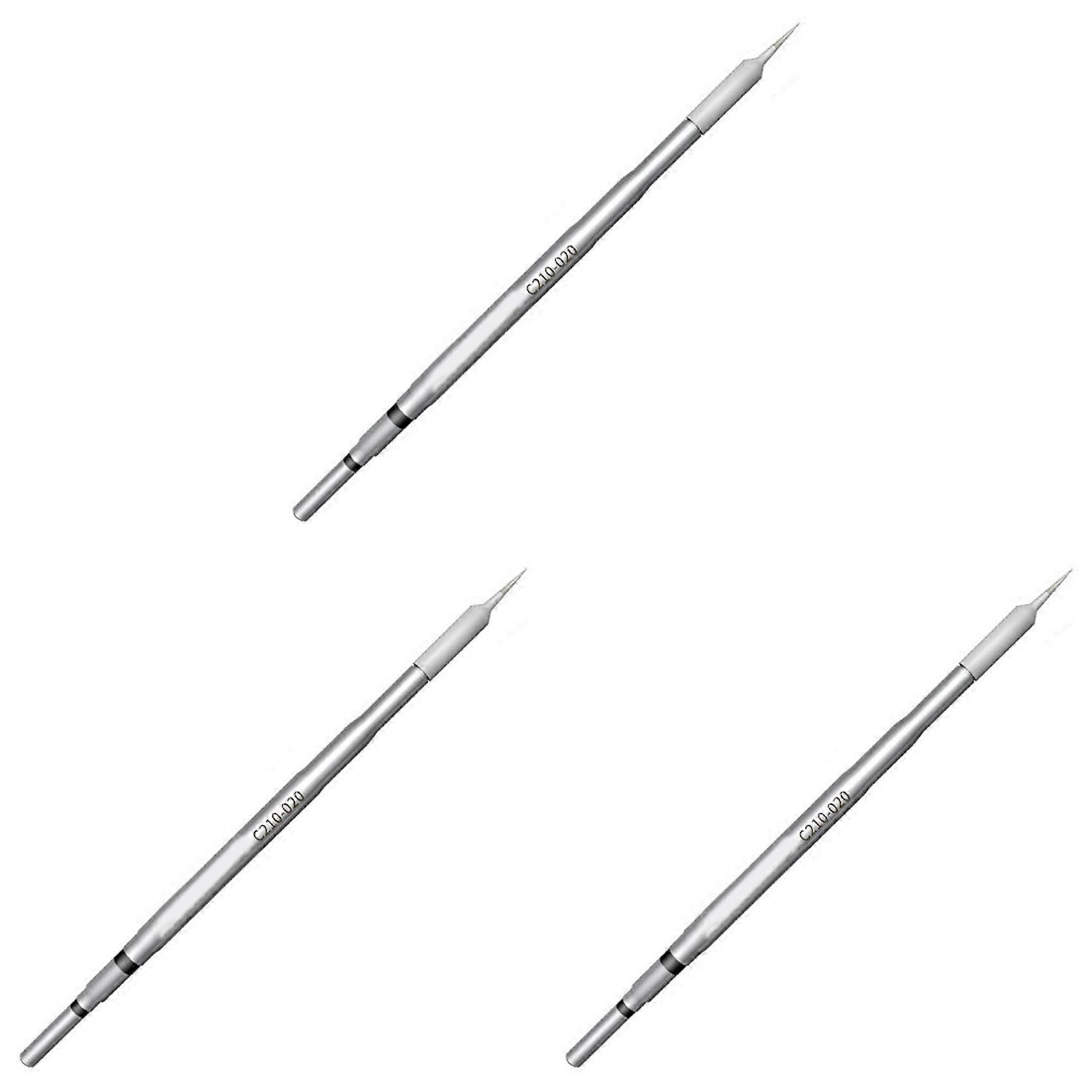 3X C210 Series Soldering Tip Lead-Free Solder Welding Head for JBC T210 Handle for Sugon T26 T26D Soldering Station(020)