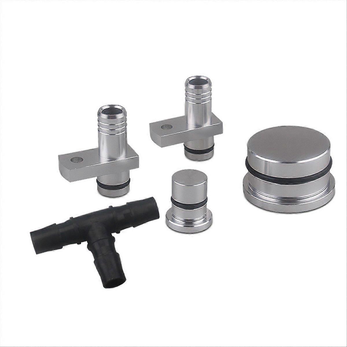 PCV Reroute & Resonator Kit for 2004-2010 6.6L Silvery