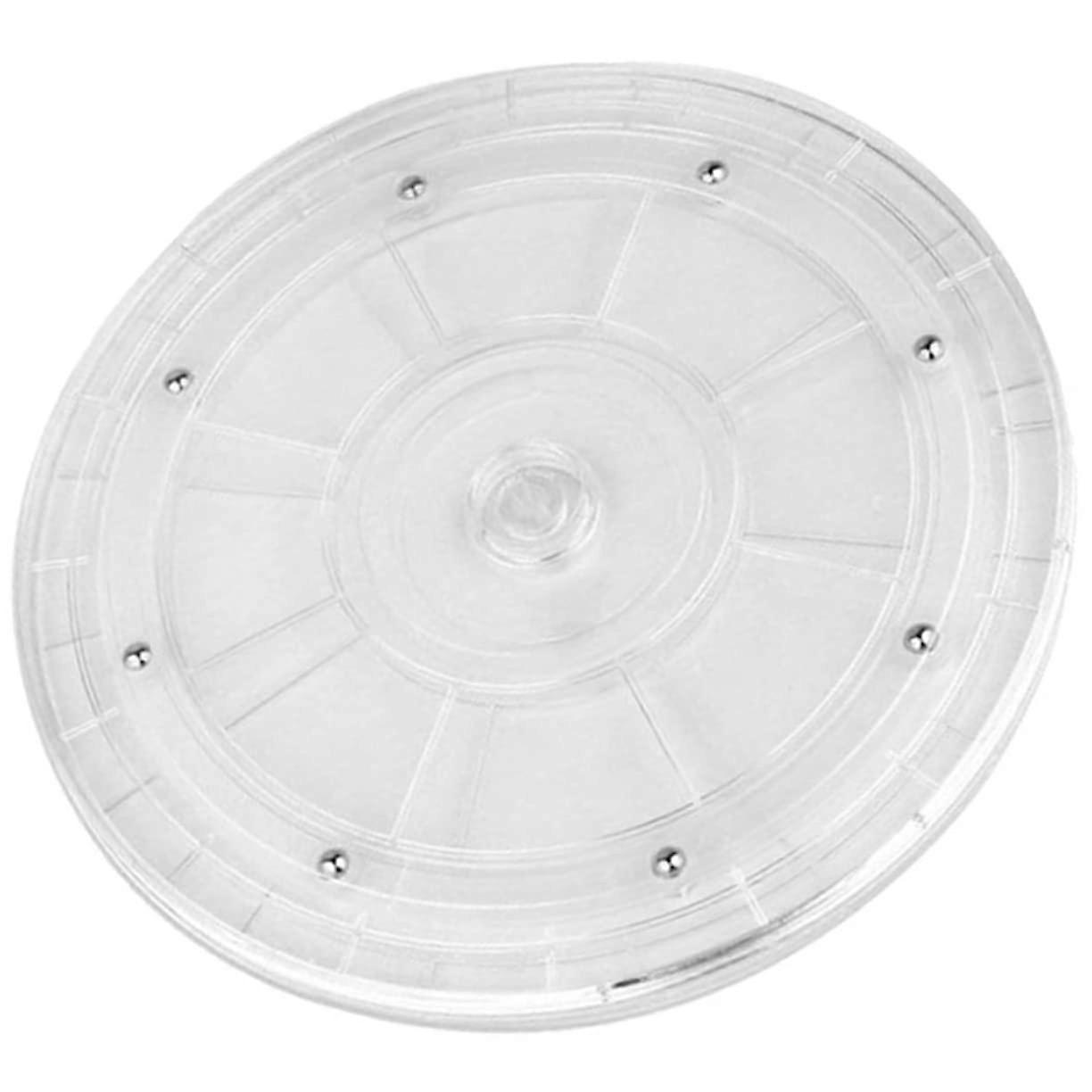Clear Acrylic Lazy Susan Turntable with 360° Smooth Rotation for Kitchen and Pantry Organization