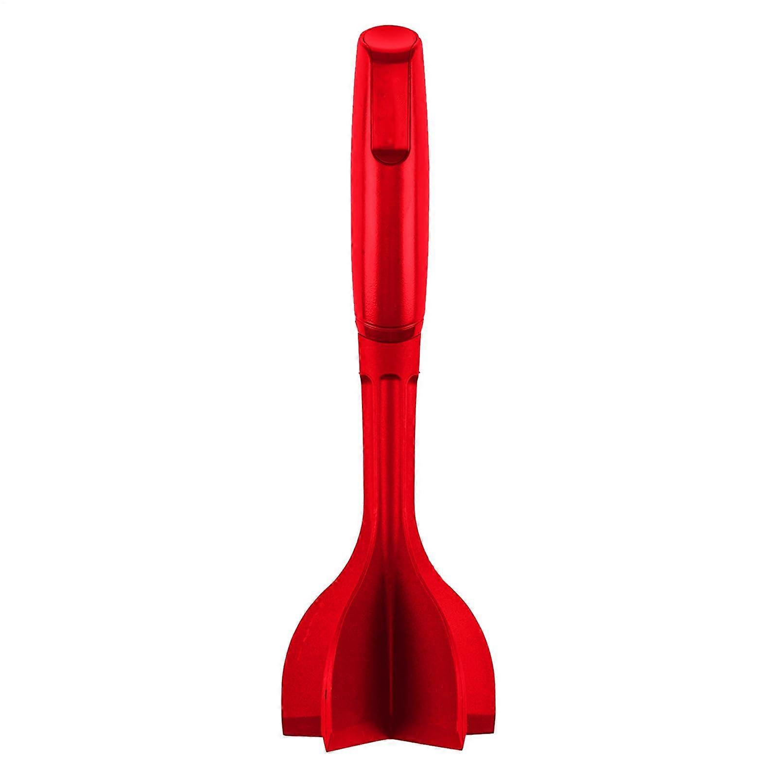 Hamburger Chopper with Ergonomic Handle, Heat Resistant Potato Masher for Cooking and Blending, Non‑Stick Red