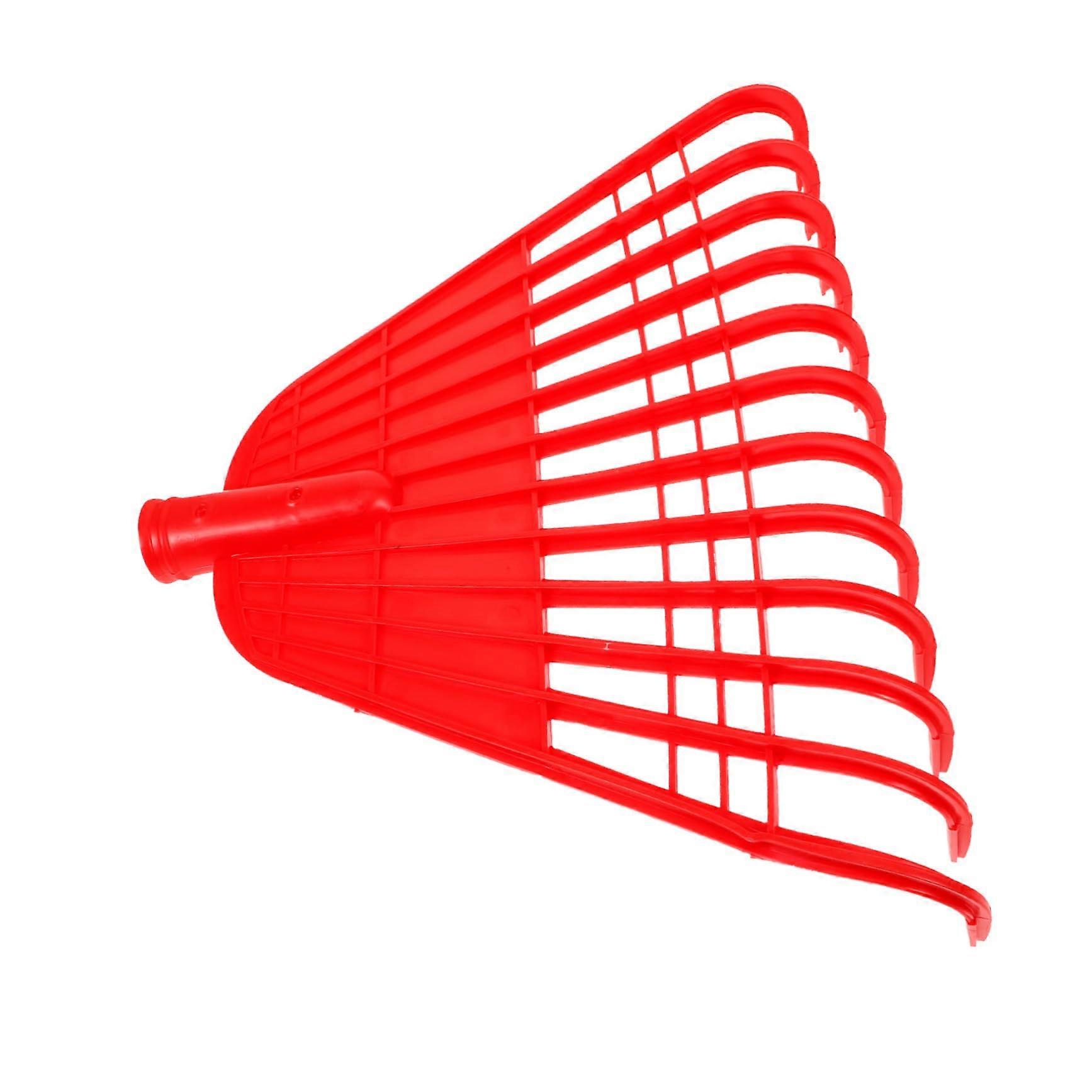 Plastic Leaf Rake with Fine Tooth Design and Ergonomic Handle for Lawn and Garden Cleaning