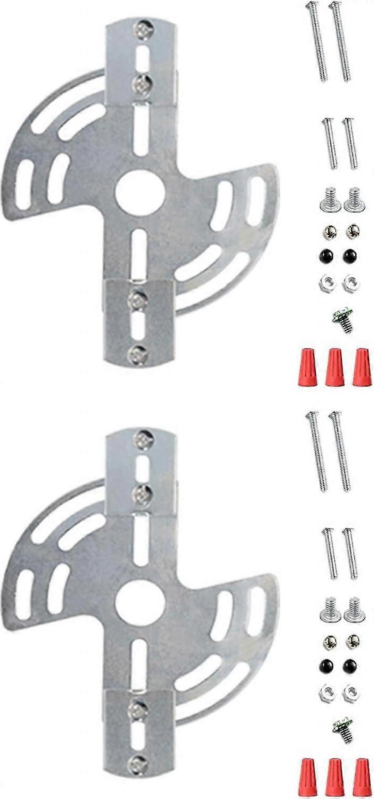 AURA 2PCS Light Fixture Mounting Bracket, Universal Lamp Fixture Hardware Set, Ceiling Fan Mount Plate with Screw and Nut（E）