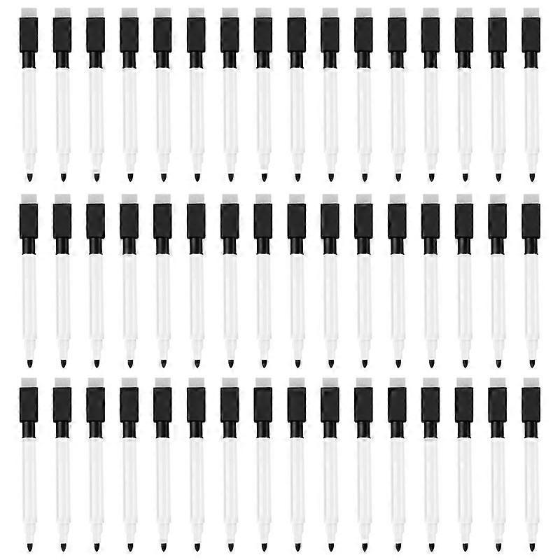 48Pack Whiteboard Markers Dry Erase Marker with Eraser Cap Black