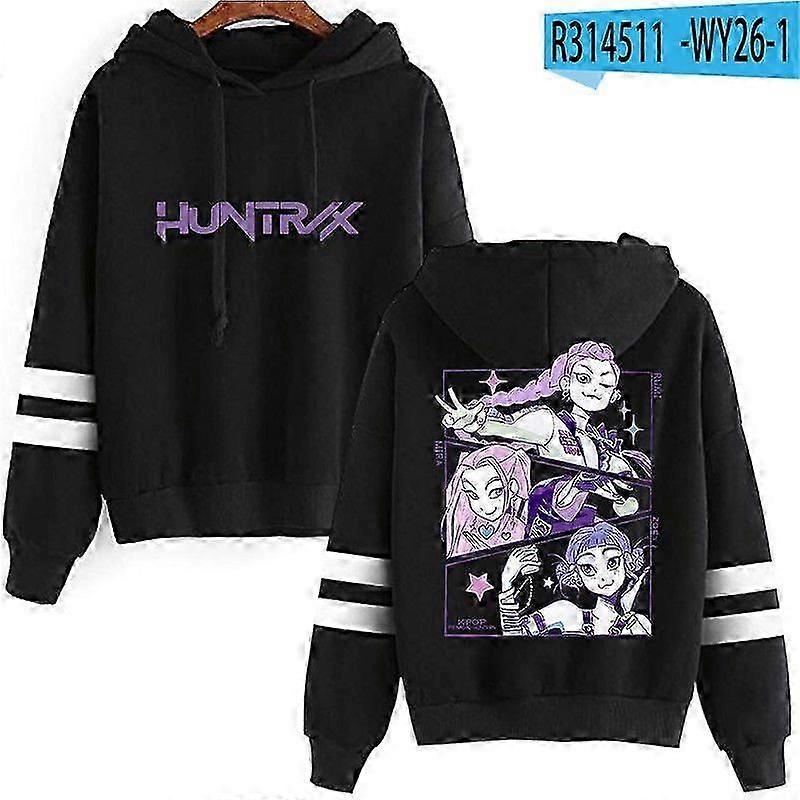 Nova Mulher KPop Caçadores de Demônios Doce Manga Longa Barra Dupla Top com Capuz com Características Circundantes