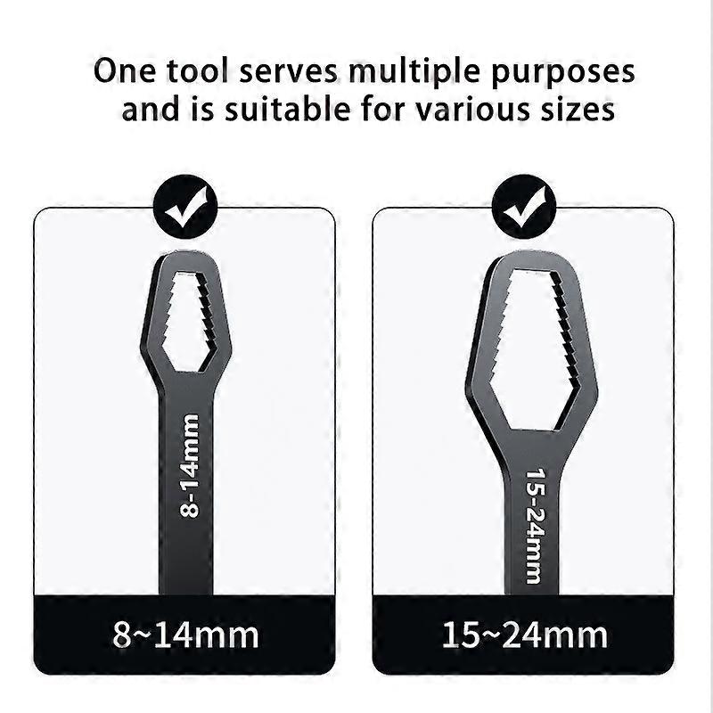 Multifunctional Universal Box-End Wrench Universal Double-Ended Self-Tightening Wrench Manual Wrench
