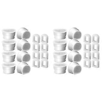 Wasserbrunnenfilter & Schaumstoff für Petsafe Keramik Avalon Butterfly Sedona Katzenbrunnen Automatische Wassernapffilter 16 Stück