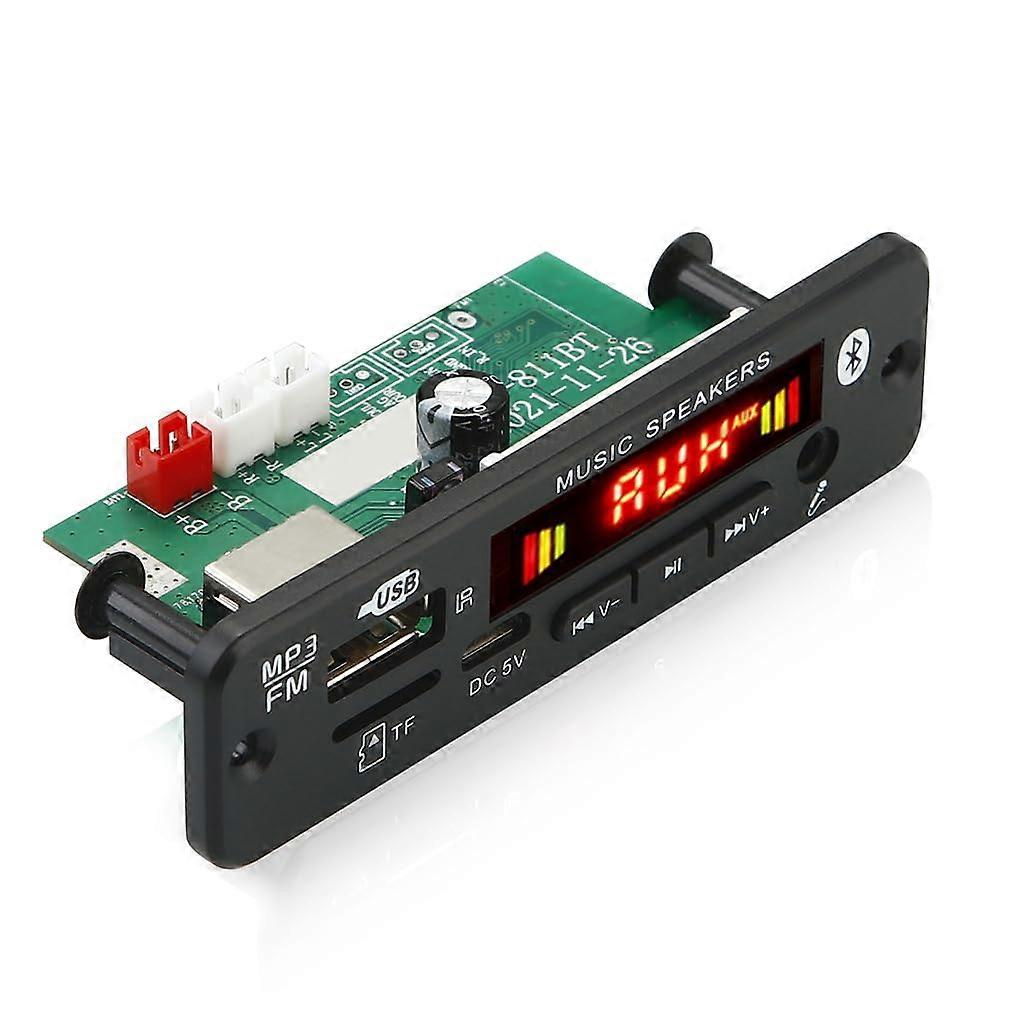 Bluetooth 5.0 MP3 Digital Decoder Audio Module with Memory Card Slot and Recording Function, Compatible Speaker Accessory 1A-3A