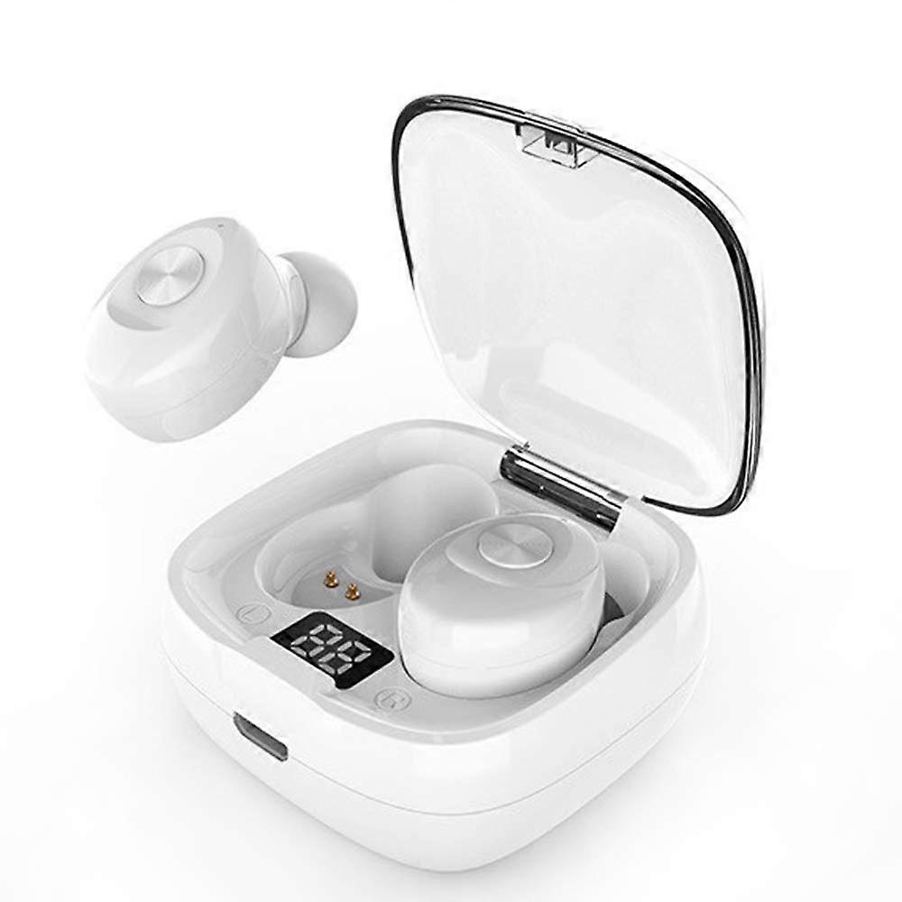 XG8 Wireless Bluetooth Headset IPX5 Waterproof Sport Earbuds with Stereo Sound TWS 5.0 and Power Display in White