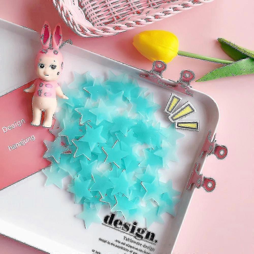 Glowing Star Luminous Plastic Wall Sticker Blue