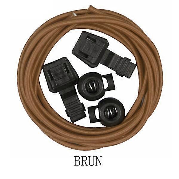 Practical Elastic Shoelaces with Drawstring (Multiple Colors) Brown