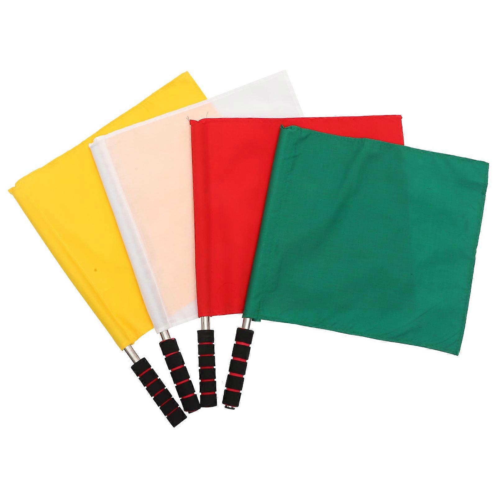 Traffic Warning Signal Flags Convenient 8Pcs Handheld Flags Assorted Color Designed For Sports Field And Event Support