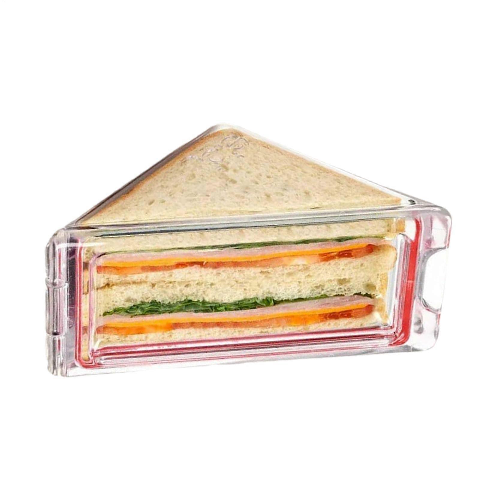 Leak Proof Triangle Sandwich Container with Lid, Reusable Deep Fill Sandwich Box for Work and School