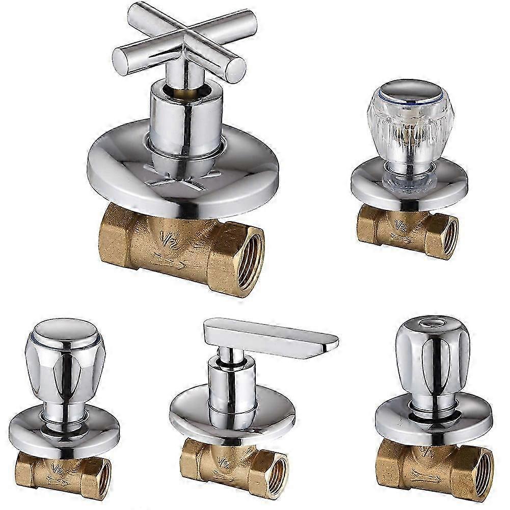 Brass Dark Valve DN15 Concealed Switch Bathhouse Shower Valve Quick-open