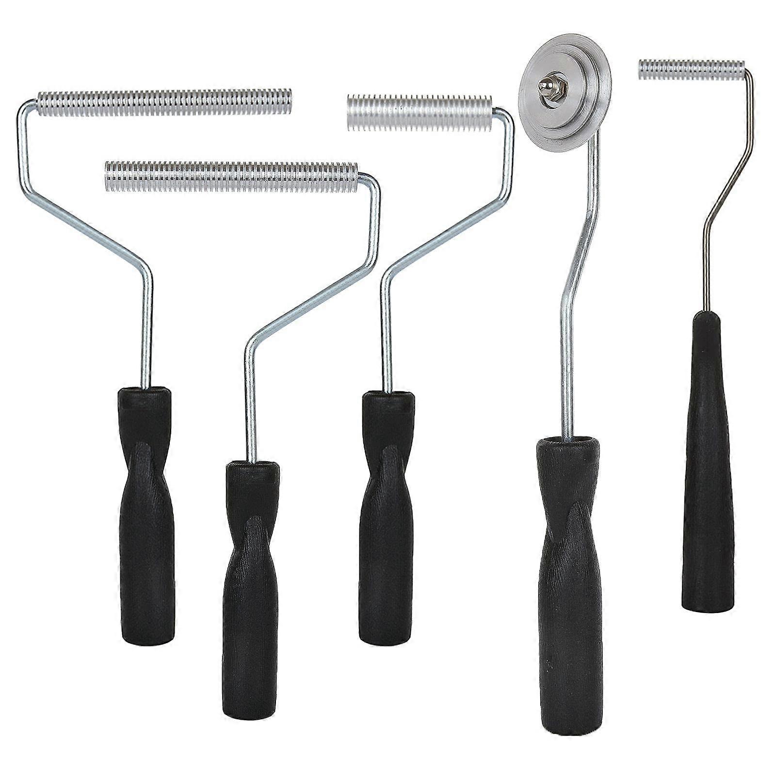 Fiberglass Roller Set of 5 for Resin Application, Bubble Finish Tools for Boat and Tub