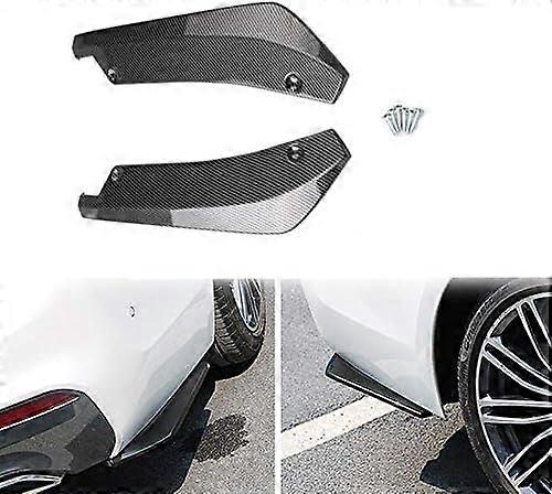 2Pcs Universal Car Rear Bumper Lip Spoiler Diffuser Splitter for Sporty Aerodynamic Style