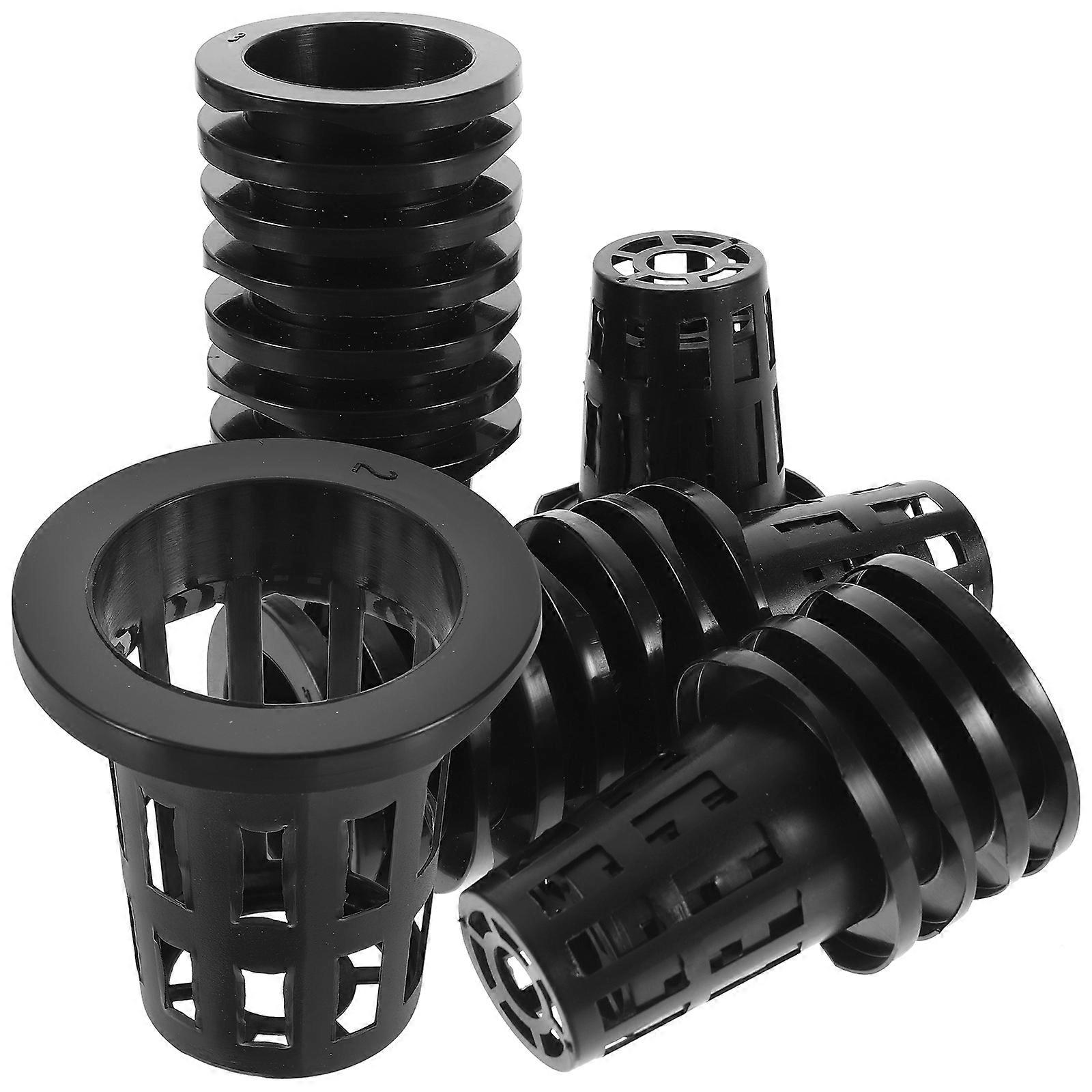 Net Pots Hydroponic Planting Baskets for Storage Use 50Pcs Black Plastic Cups