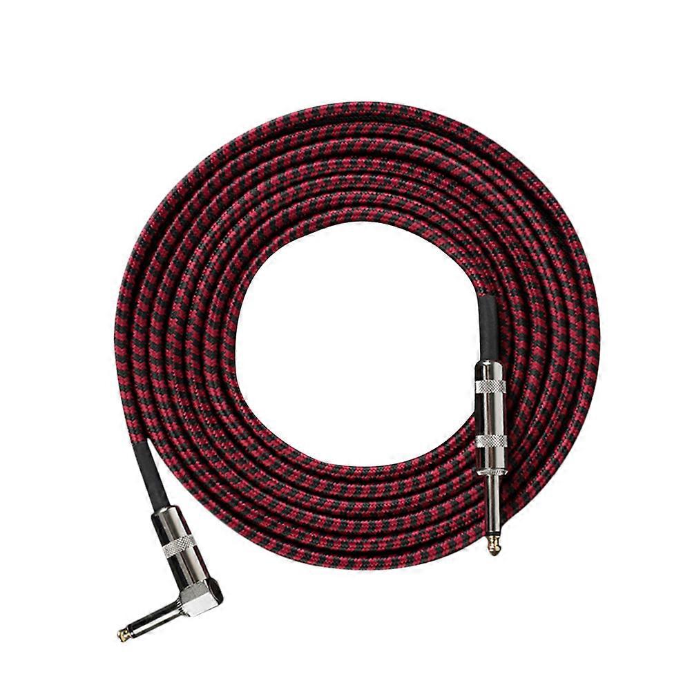 Guitar Audio Cable Patch Cable Noise Reduction Various Music Scenes Woven Mesh Design 1Set