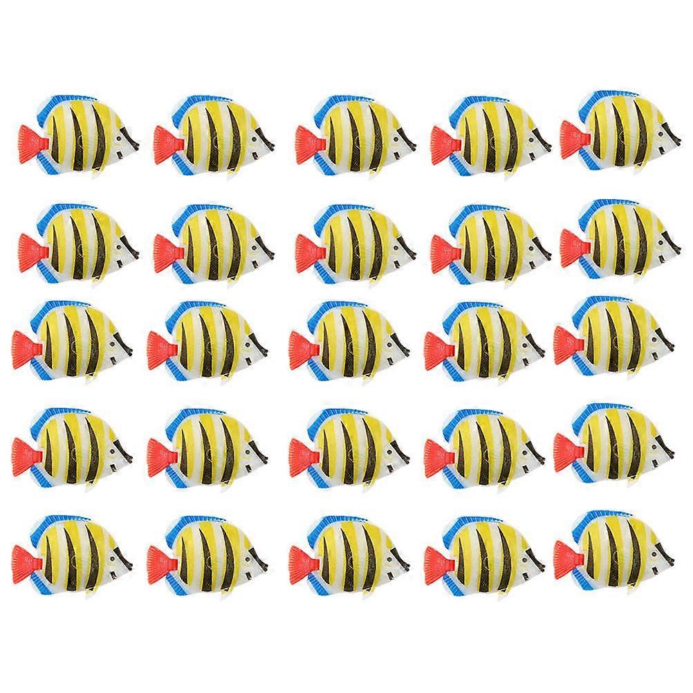 Artificial Floating Fish Aquarium Moving Fish Ornament 25Pcs Set