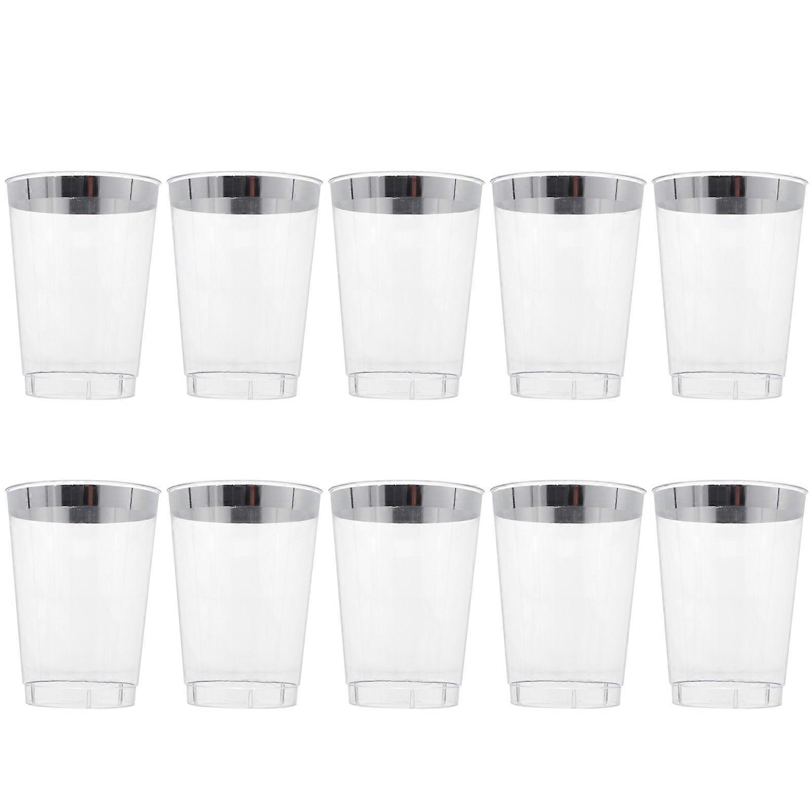 Ice Cream for Storage 10Pcs Hard Silver Drinking