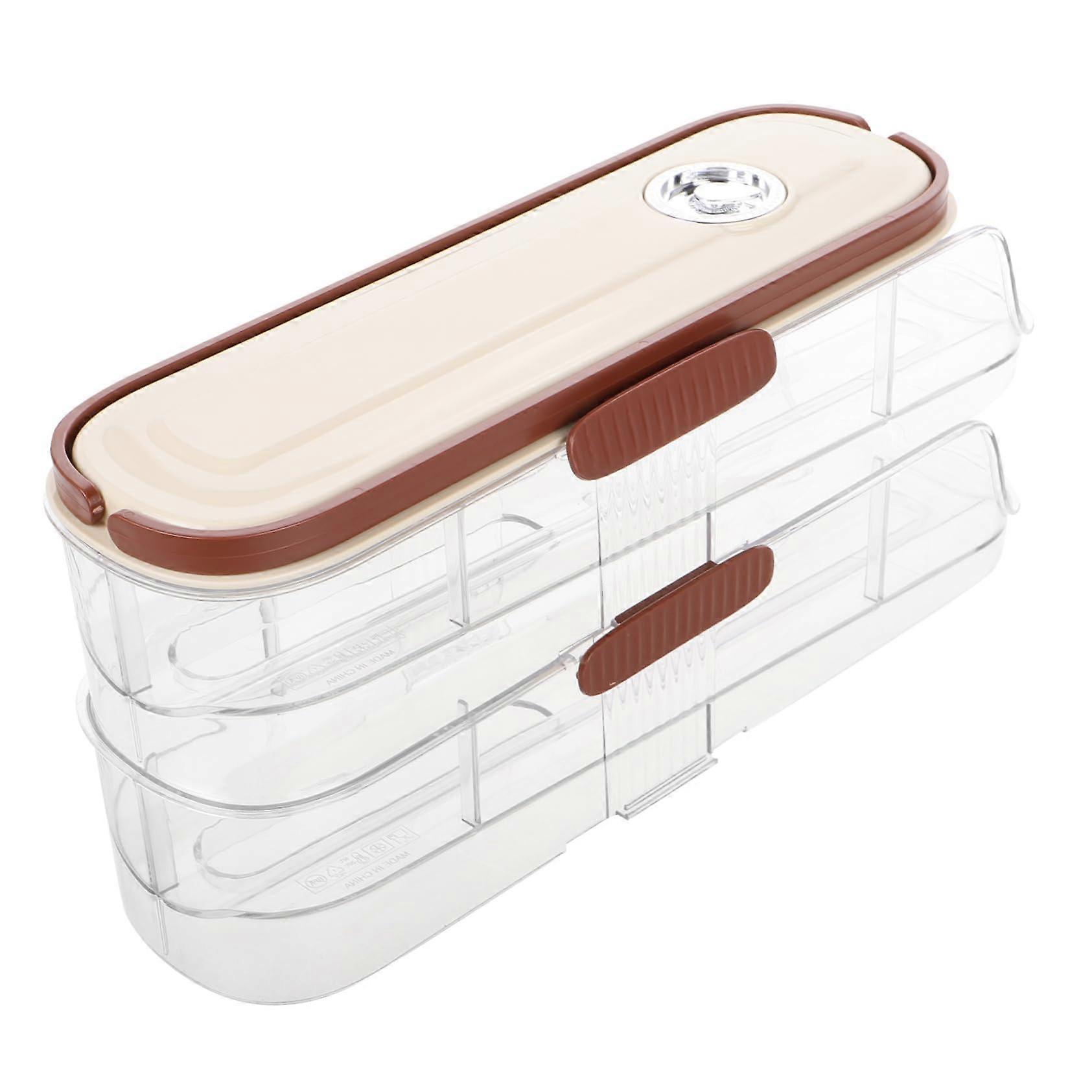 Egg Holder for Refrigerator with Sliding Rolling Organizer, Space Saving Ventilated Egg Tray 31x10x8.5cm