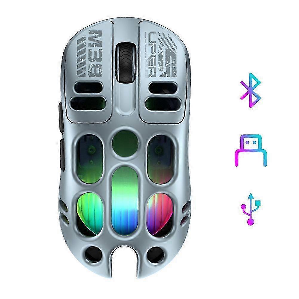 Wireless Mouse Lightweight Gaming Mouse RGB Backlight Tri-Mode Mouse 2025